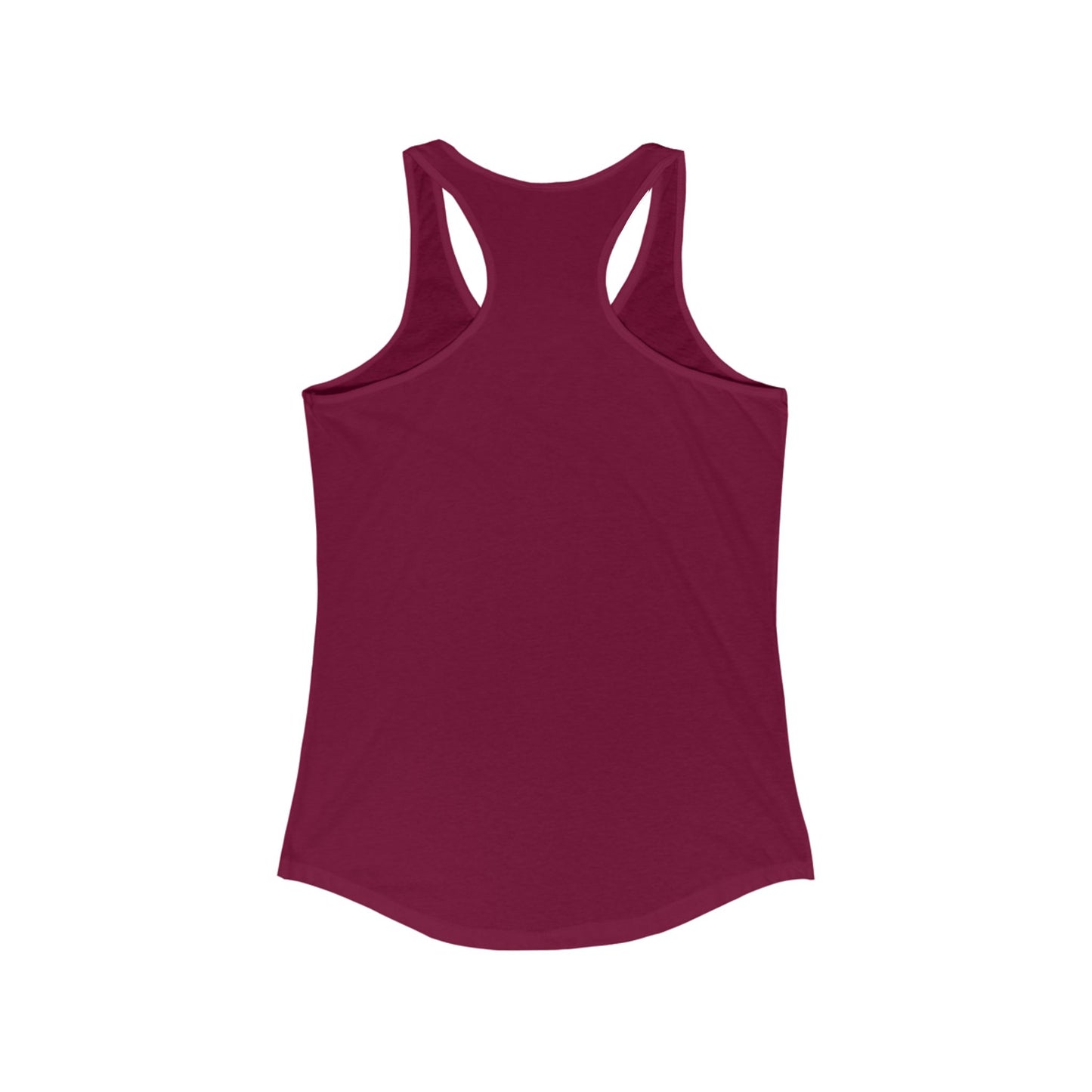 Women's Spread Love, Not Hate. Just Skate Ideal Racerback Tank (White Text)