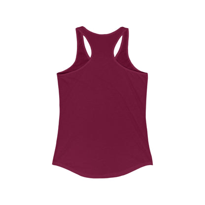 Women's Spread Love, Not Hate. Just Skate Ideal Racerback Tank (White Text)